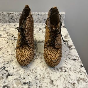 Leopard BCBG booties